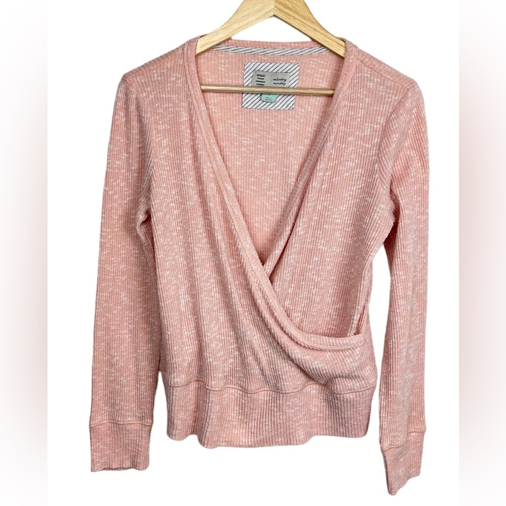 Saturday Sunday pink wrap shirt size M‎